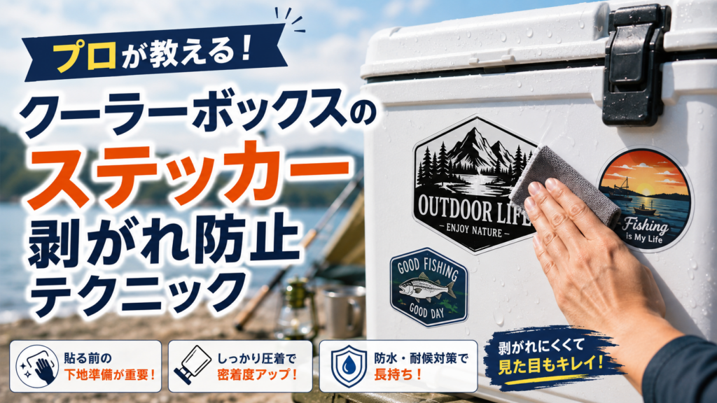 プロが教える！クーラーボックスのステッカー剥がれ防止テクニック