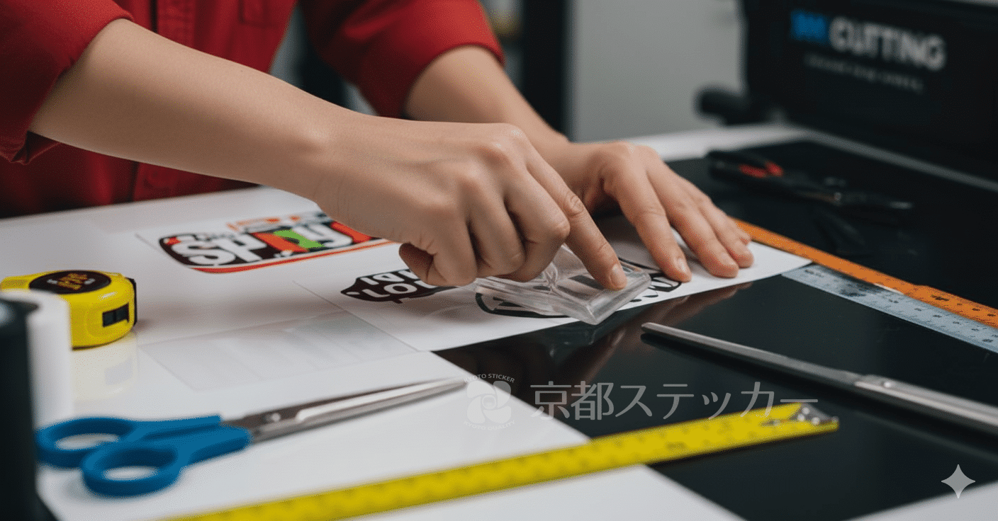 カッティングステッカー貼り付けテクニック