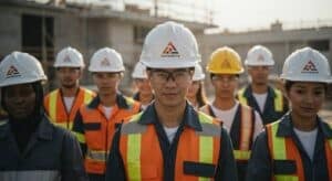 会社ロゴ入りヘルメット