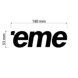 'eme　カッティングアイロンプリントシート【フロッ キー・ホワイト】W180mm×H53mm　強力両面粘