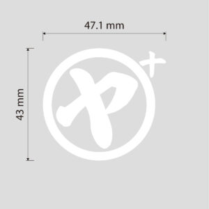 八十丸ロゴ　撥水・ナイロン生地用シート(52 ホワイト)W47.1mm×H43mm　20枚