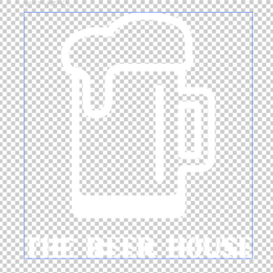 BEER HOUSE SHIBUYA Sign　UVDTFステッカー (W40mm × H43.2mm)×300枚