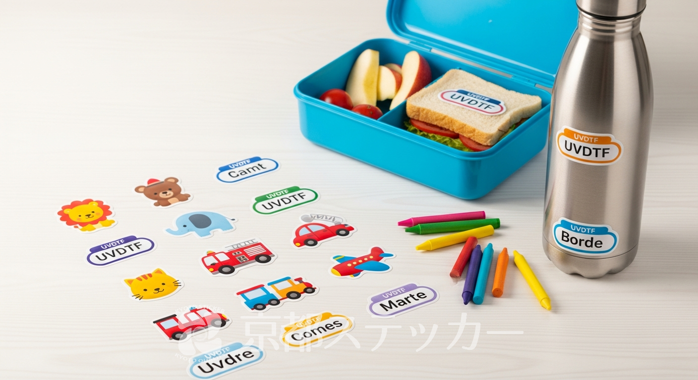 【国内最安クラス】UVDTF名前シールを京都で！子供の入園準備に最適な格安・高耐久シールの作り方