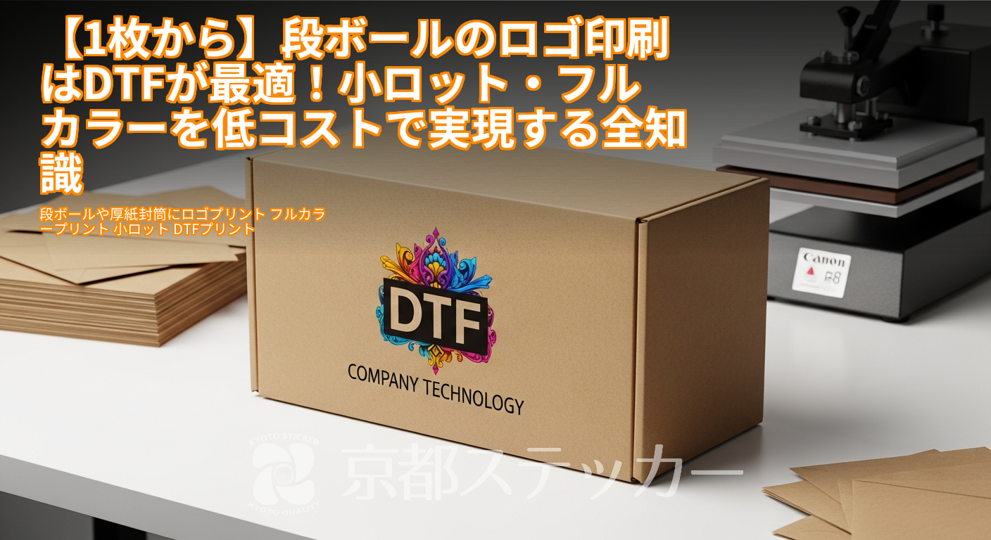 【1枚から】段ボールのロゴ印刷はDTFが最適！小ロット・フルカラーを低コストで実現する全知識