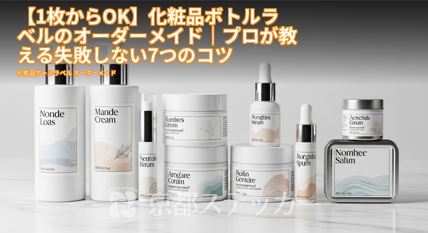 【1枚からOK】化粧品ボトルラベルのオーダーメイド|プロが教える失敗しない7つのコツ