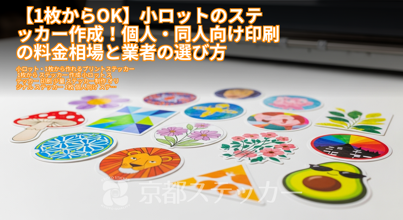 【1枚からOK】小ロットのステッカー作成！個人・同人向け印刷の料金相場と業者の選び方