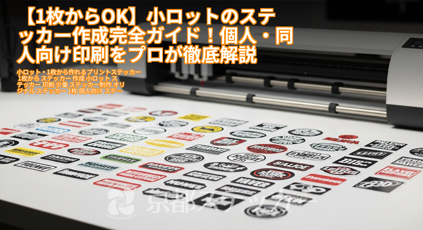 【1枚からOK】小ロットのステッカー作成完全ガイド!個人・同人向け印刷をプロが徹底解説