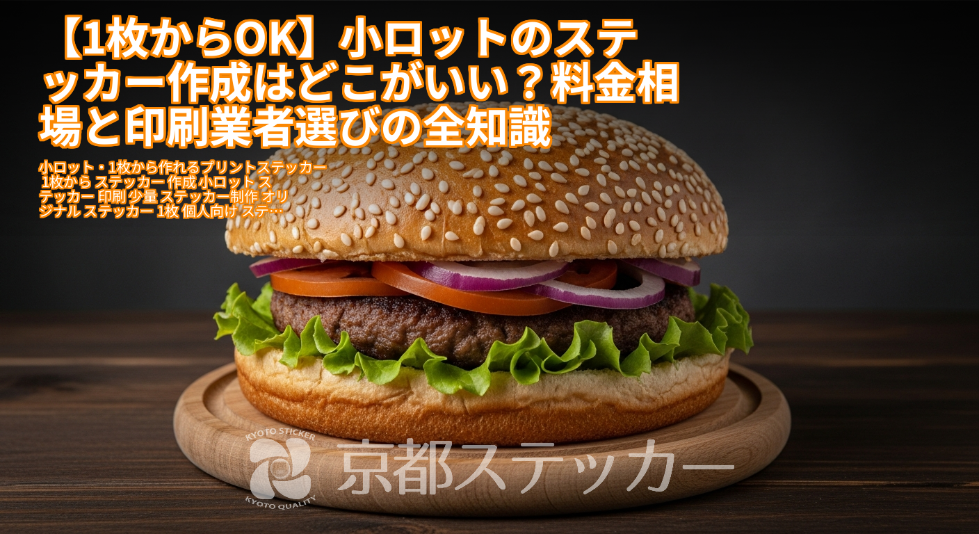 【1枚からOK】小ロットのステッカー作成はどこがいい?料金相場と印刷業者選びの全知識