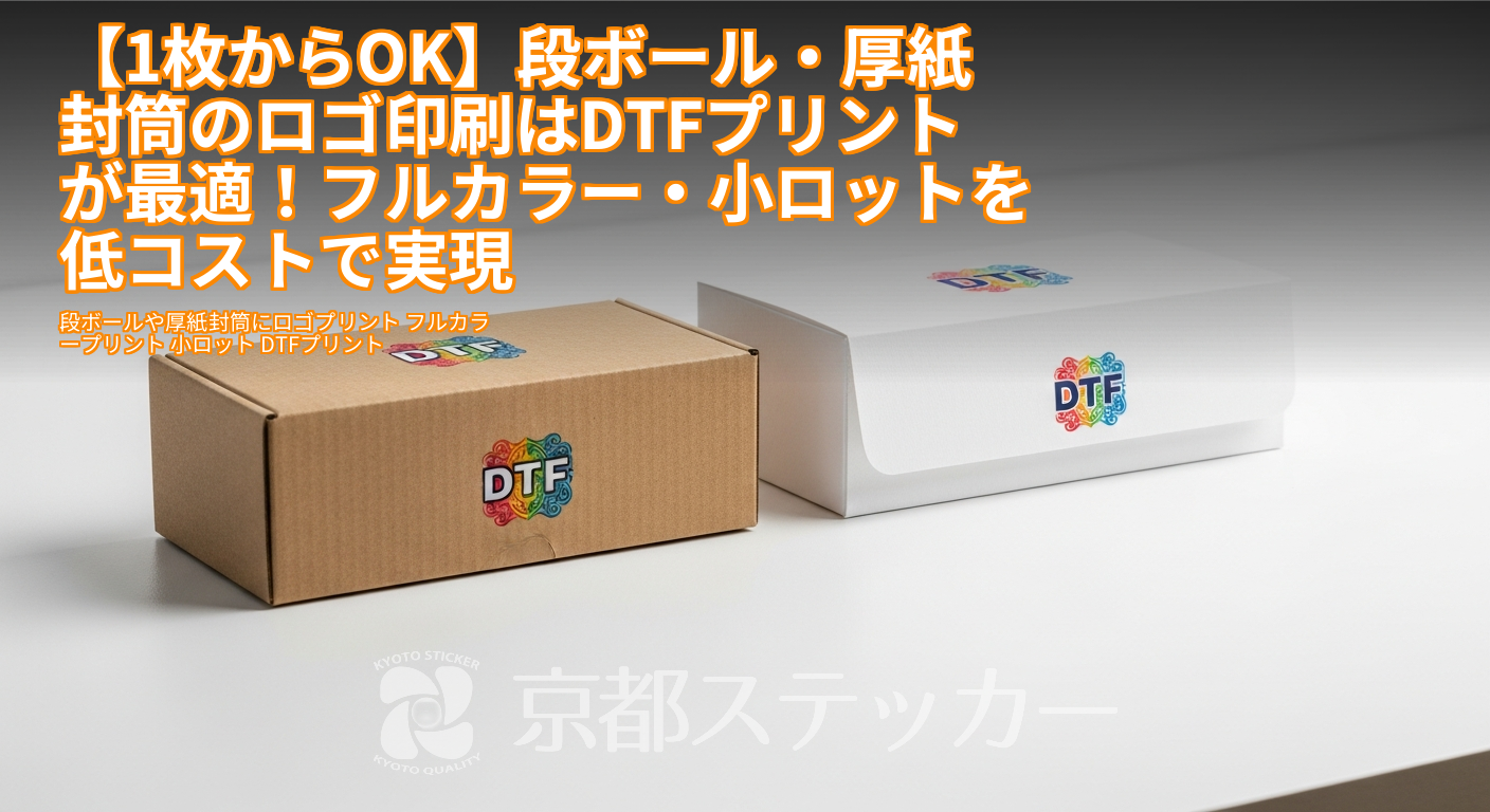 【1枚からOK】段ボール・厚紙封筒のロゴ印刷はDTFプリントが最適!フルカラー・小ロットを低コストで実現