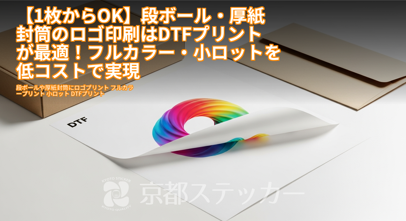 【1枚からOK】段ボール・厚紙封筒のロゴ印刷はDTFプリントが最適！フルカラー・小ロットを低コストで実現