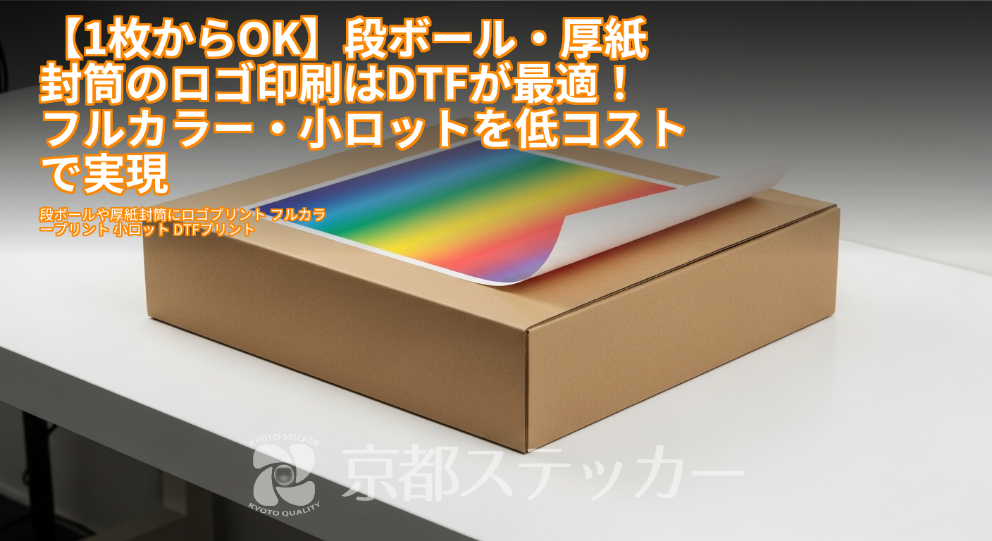 【1枚からOK】段ボール・厚紙封筒のロゴ印刷はDTFが最適!フルカラー・小ロットを低コストで実現