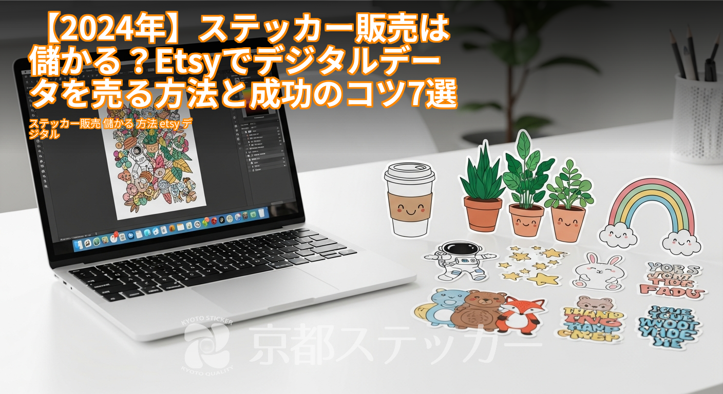 【2024年】ステッカー販売は儲かる?Etsyでデジタルデータを売る方法と成功のコツ7選