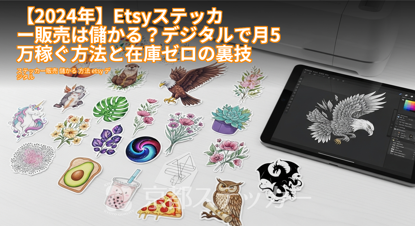 【2024年】Etsyステッカー販売は儲かる?デジタルで月5万稼ぐ方法と在庫ゼロの裏技
