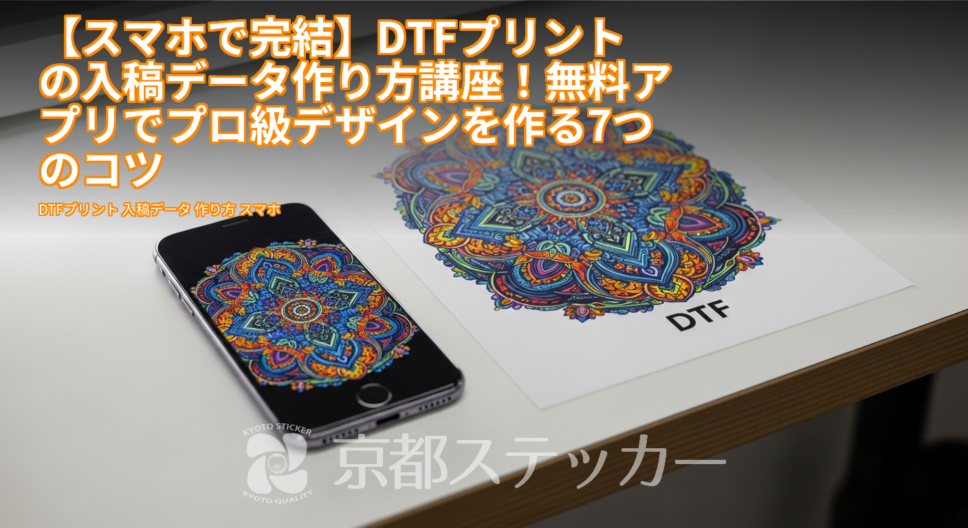 【スマホで完結】DTFプリントの入稿データ作り方講座！無料アプリでプロ級デザインを作る7つのコツ