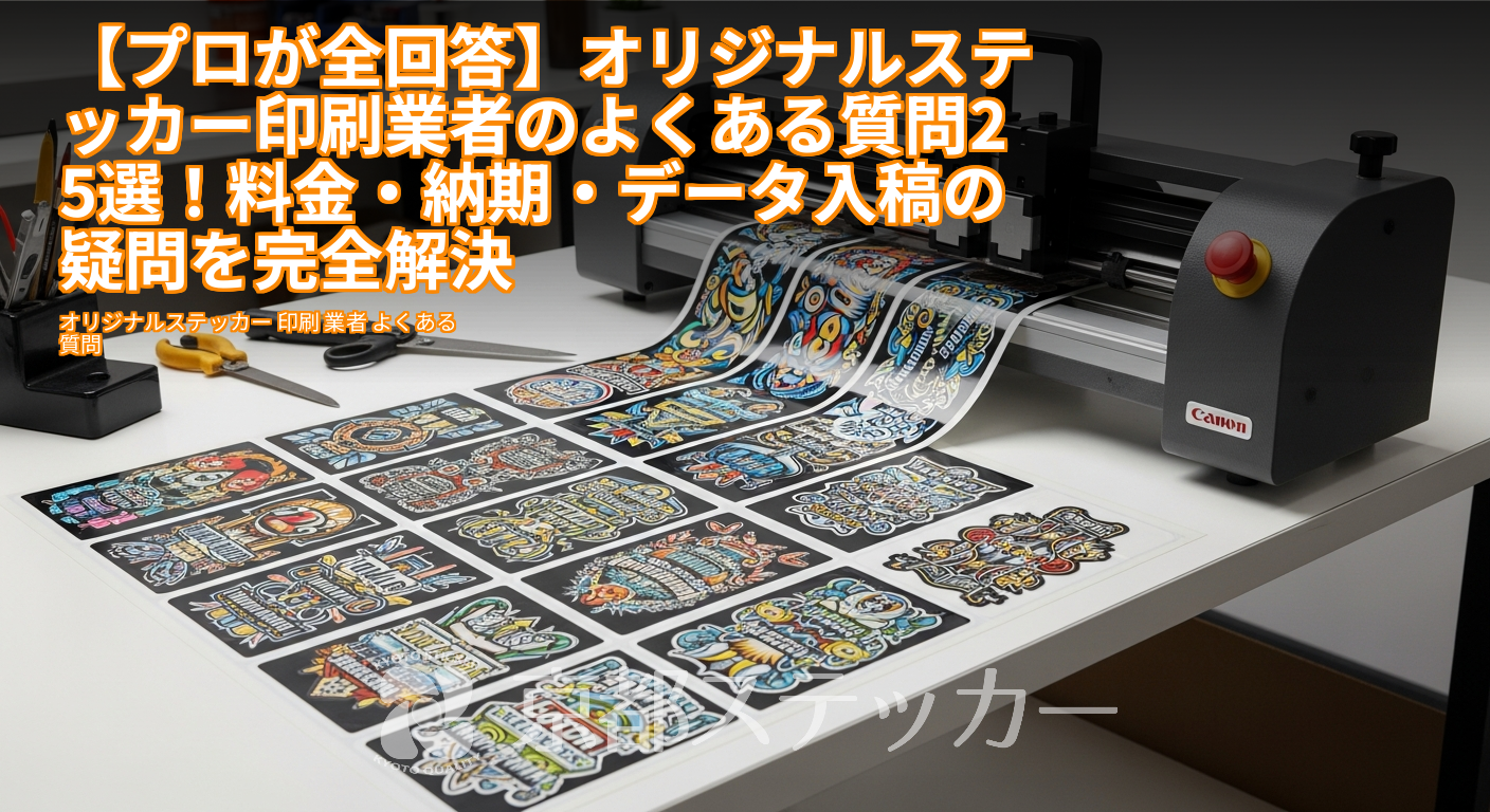 【プロが全回答】オリジナルステッカー印刷業者のよくある質問25選!料金・納期・データ入稿の疑問を完全解決