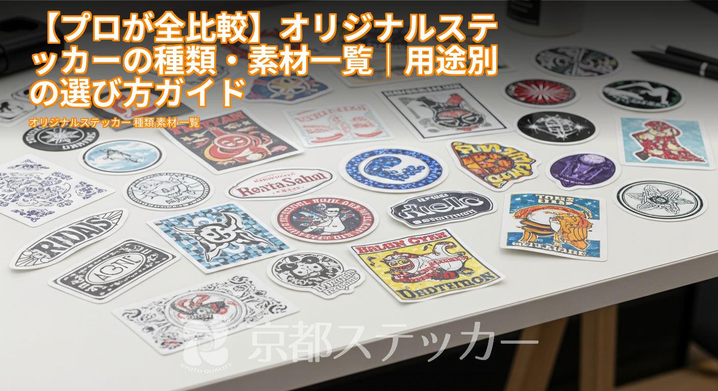 【プロが全比較】オリジナルステッカーの種類・素材一覧|用途別の選び方ガイド