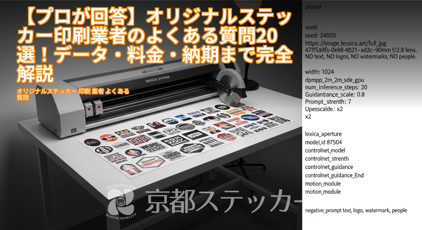 【プロが回答】オリジナルステッカー印刷業者のよくある質問20選!データ・料金・納期まで完全解説