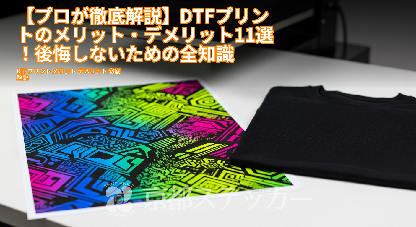 【プロが徹底解説】DTFプリントのメリット・デメリット11選!後悔しないための全知識