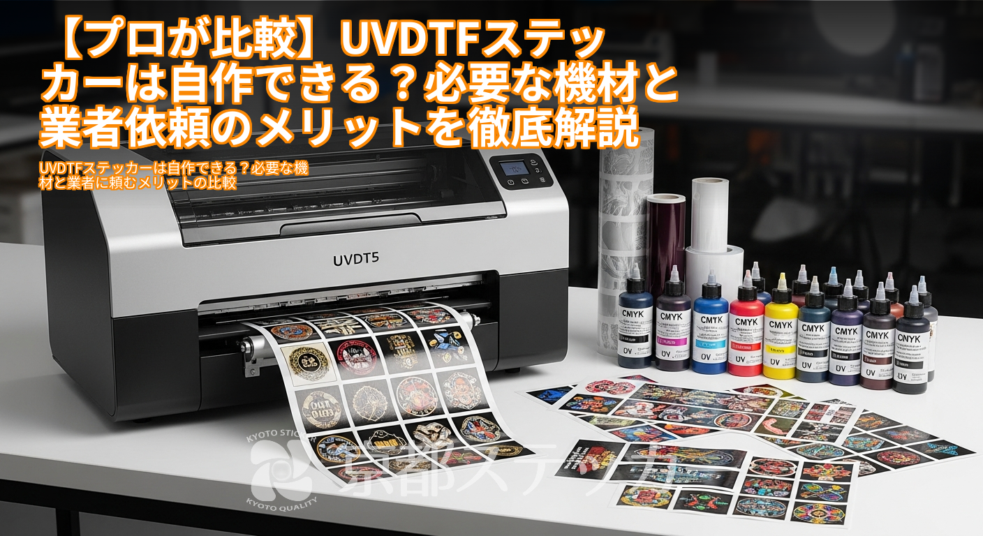 【プロが比較】UVDTFステッカーは自作できる？必要な機材と業者依頼のメリットを徹底解説