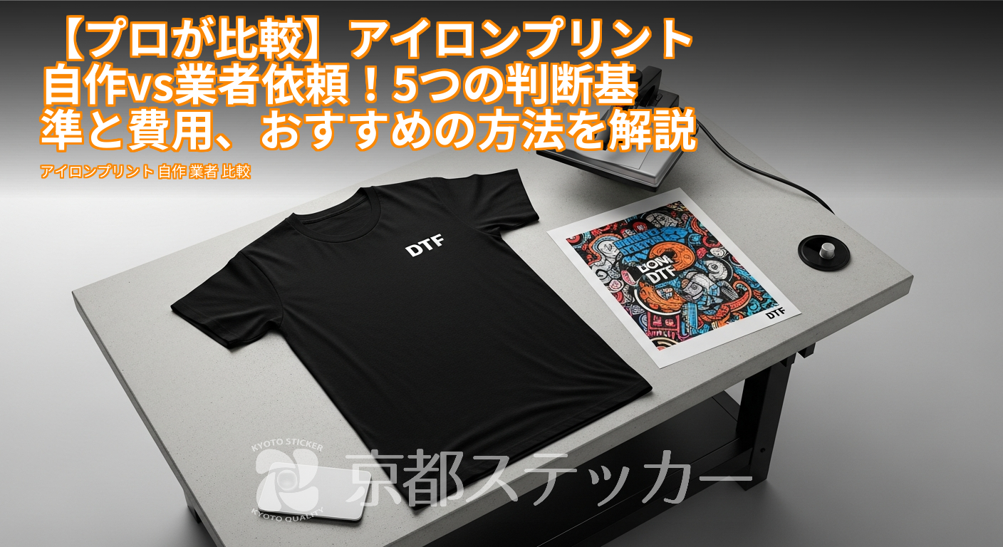 【プロが比較】アイロンプリント自作vs業者依頼！5つの判断基準と費用、おすすめの方法を解説