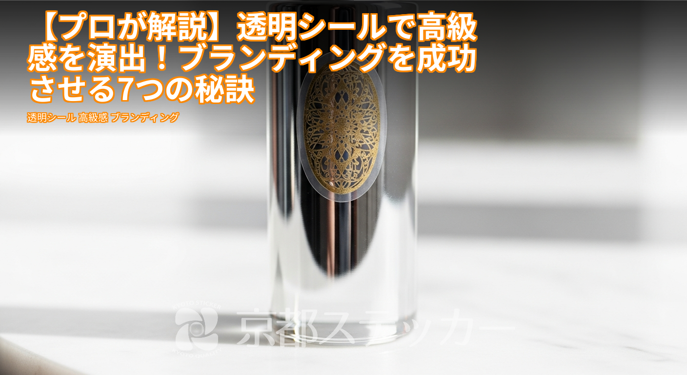 【プロが解説】透明シールで高級感を演出！ブランディングを成功させる7つの秘訣
