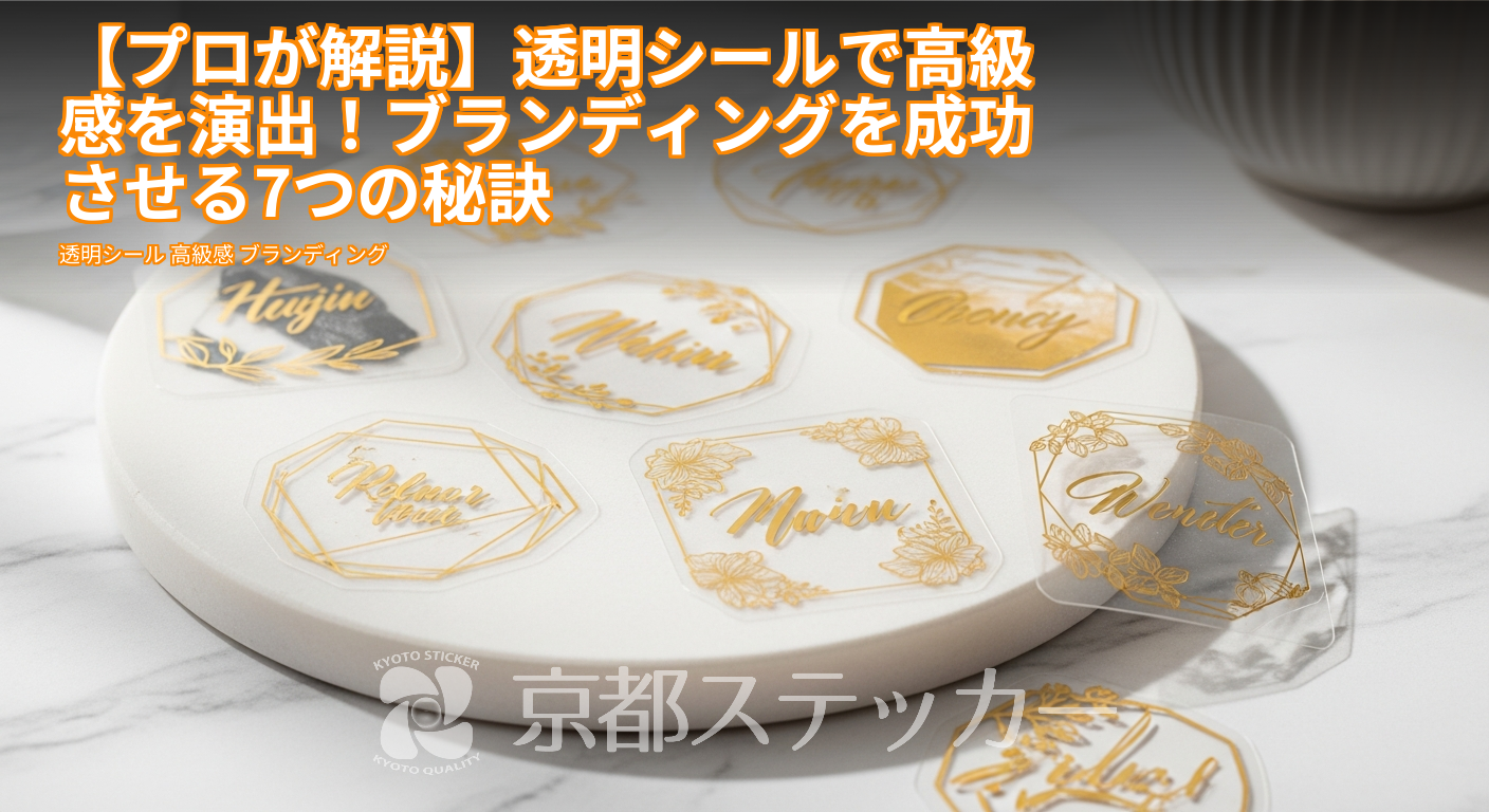 【プロが解説】透明シールで高級感を演出！ブランディングを成功させる7つの秘訣