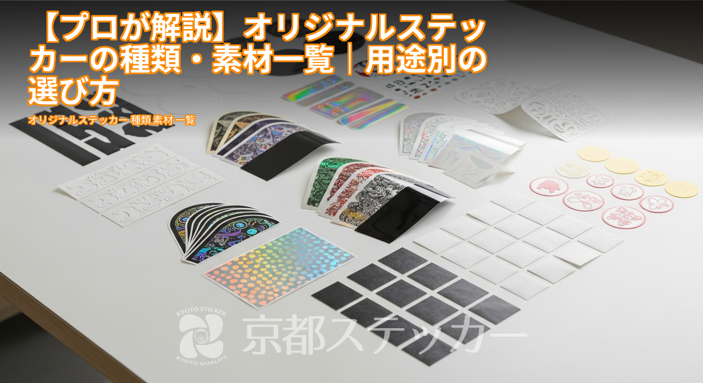 【プロが解説】オリジナルステッカーの種類・素材一覧｜用途別の選び方