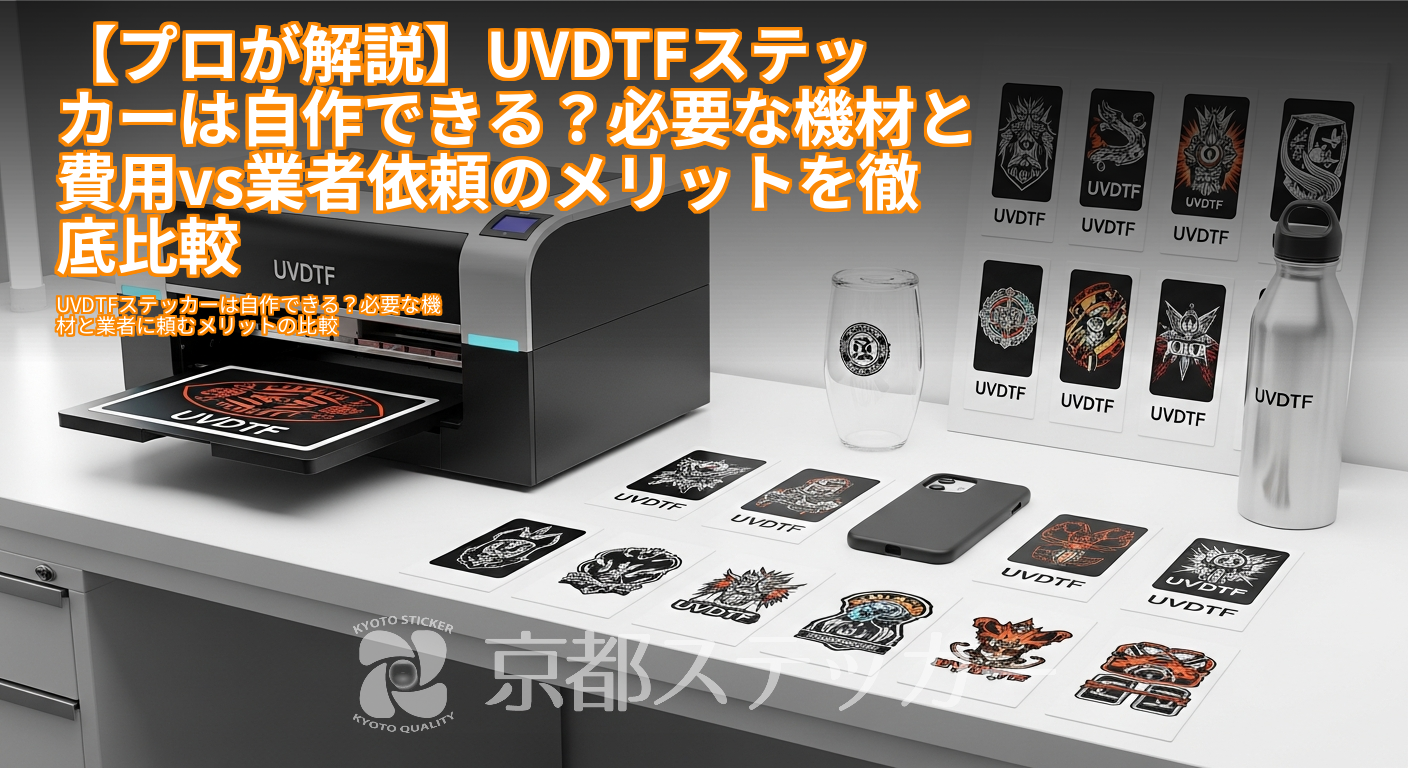 【プロが解説】UVDTFステッカーは自作できる?必要な機材と費用vs業者依頼のメリットを徹底比較