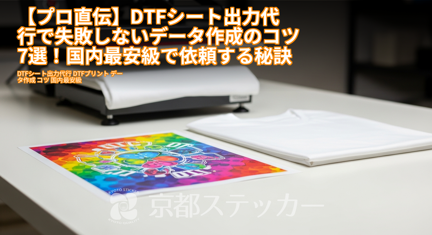 【プロ直伝】DTFシート出力代行で失敗しないデータ作成のコツ7選！国内最安級で依頼する秘訣
