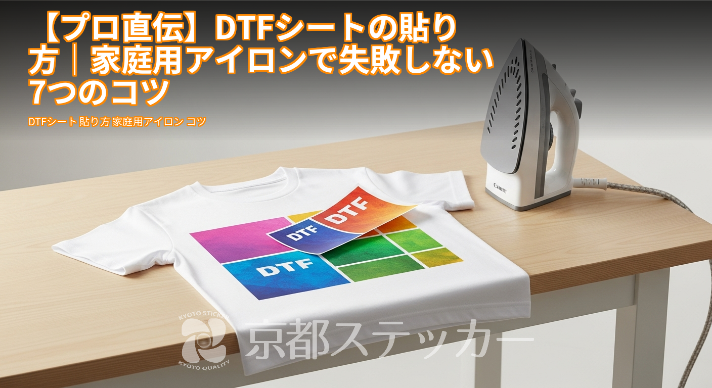 【プロ直伝】DTFシートの貼り方|家庭用アイロンで失敗しない7つのコツ