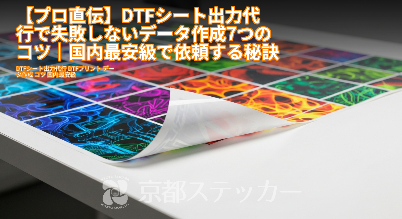 【プロ直伝】DTFシート出力代行で失敗しないデータ作成7つのコツ｜国内最安級で依頼する秘訣