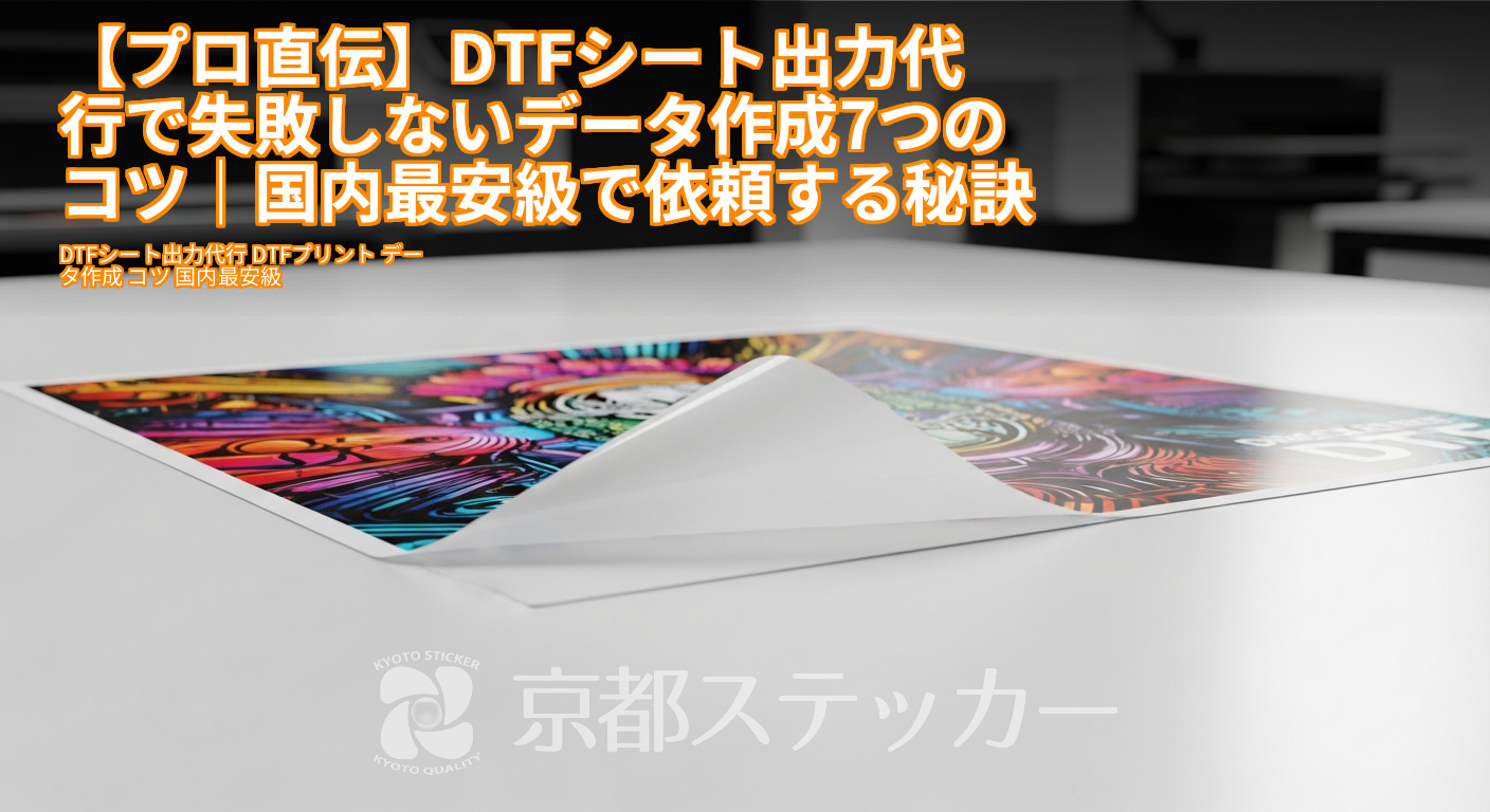 【プロ直伝】DTFシート出力代行で失敗しないデータ作成7つのコツ|国内最安級で依頼する秘訣