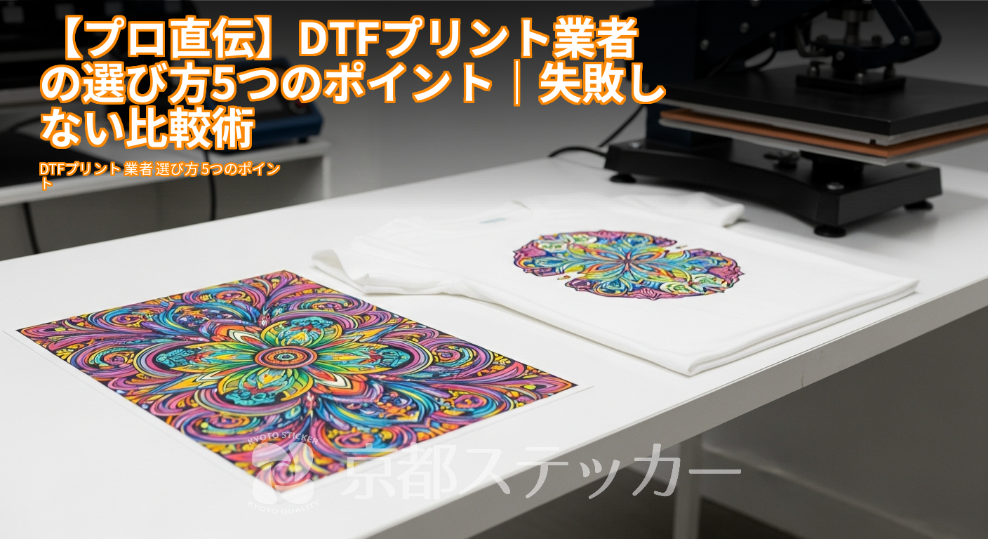 【プロ直伝】DTFプリント業者の選び方5つのポイント｜失敗しない比較術
