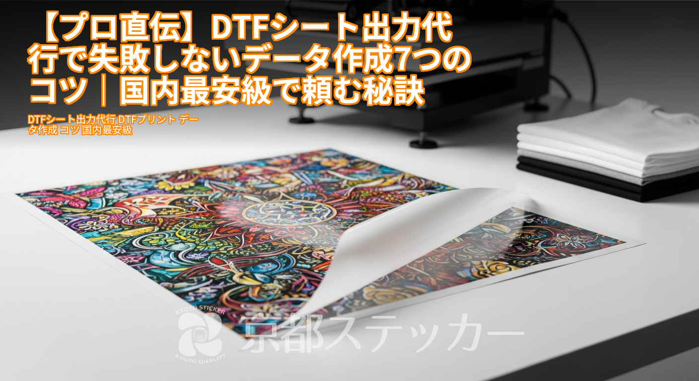 【プロ直伝】DTFシート出力代行で失敗しないデータ作成7つのコツ|国内最安級で頼む秘訣