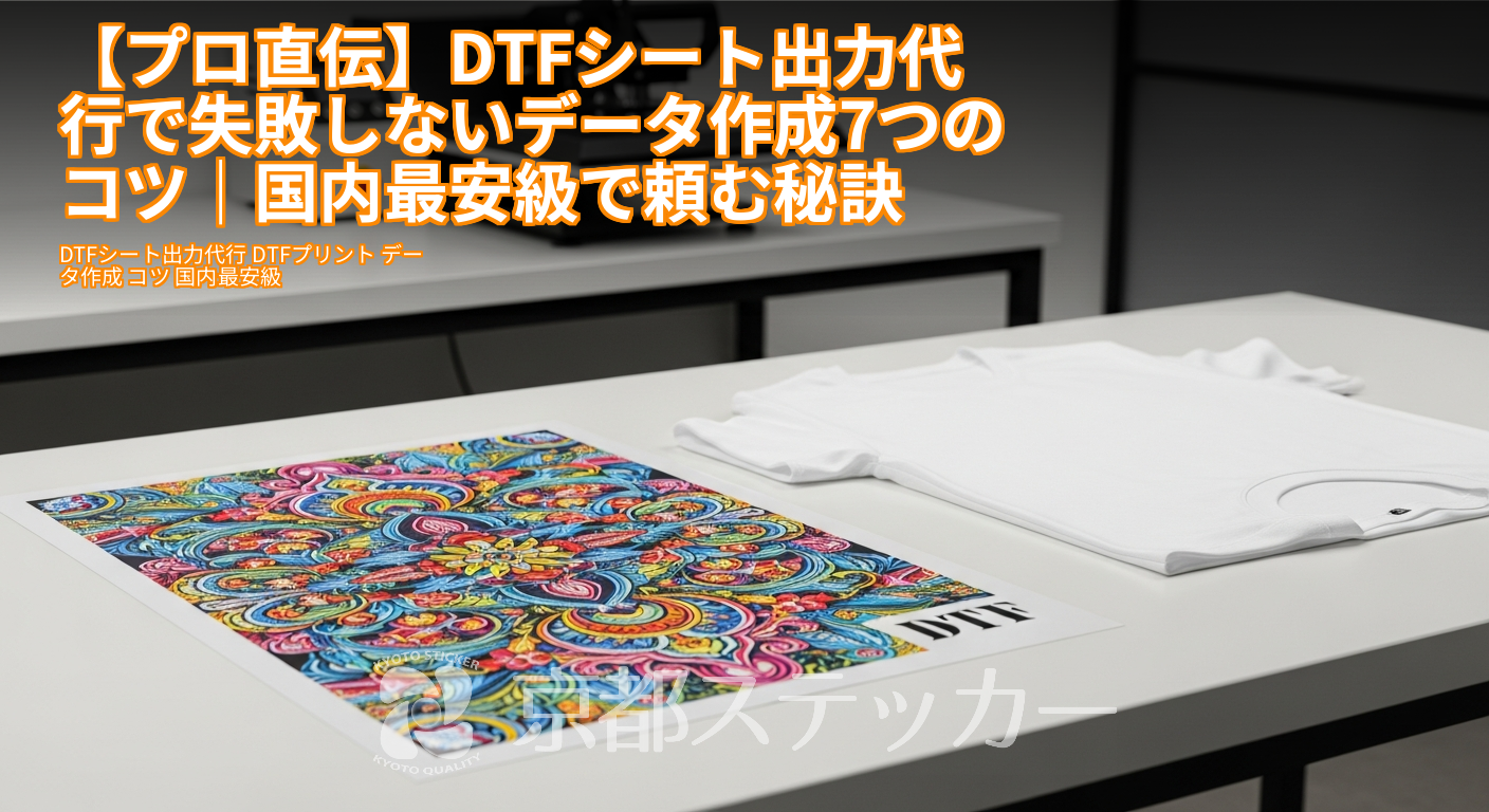 【プロ直伝】DTFシート出力代行で失敗しないデータ作成7つのコツ｜国内最安級で頼む秘訣
