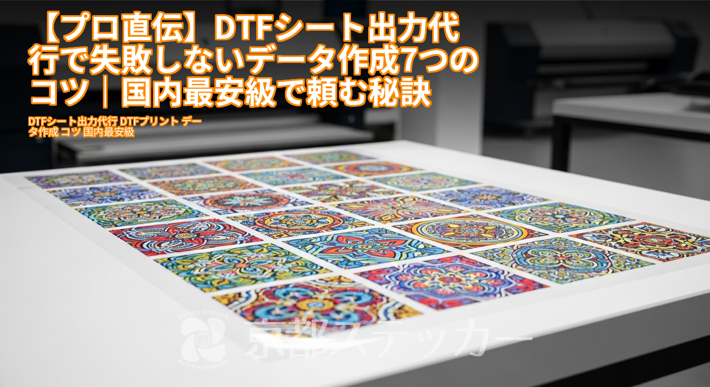 【プロ直伝】DTFシート出力代行で失敗しないデータ作成7つのコツ｜国内最安級で頼む秘訣