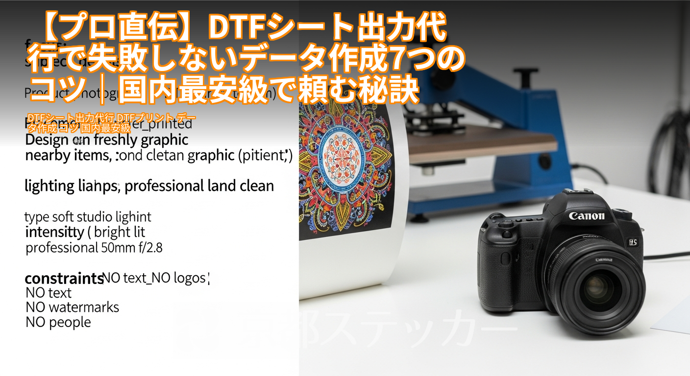 【プロ直伝】DTFシート出力代行で失敗しないデータ作成7つのコツ｜国内最安級で頼む秘訣
