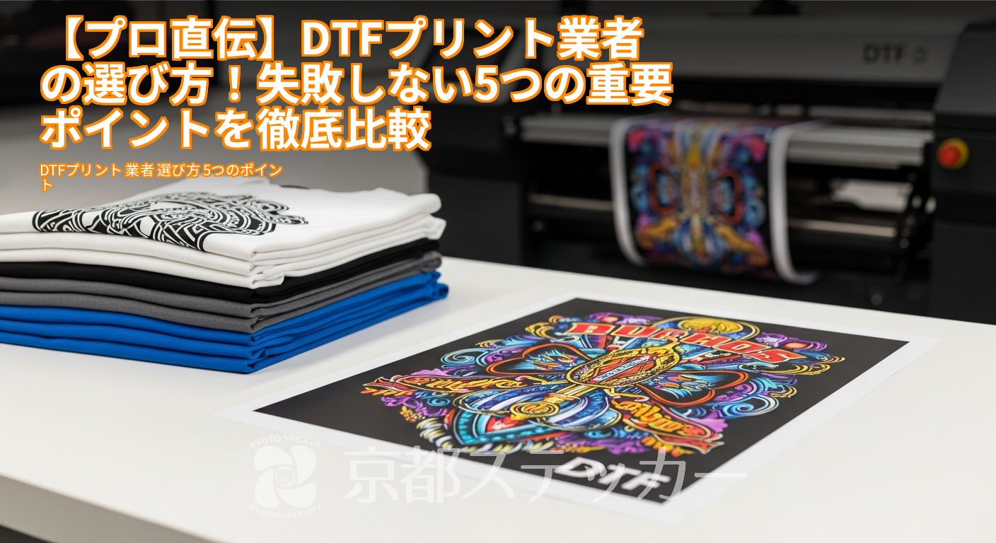 【プロ直伝】DTFプリント業者の選び方!失敗しない5つの重要ポイントを徹底比較