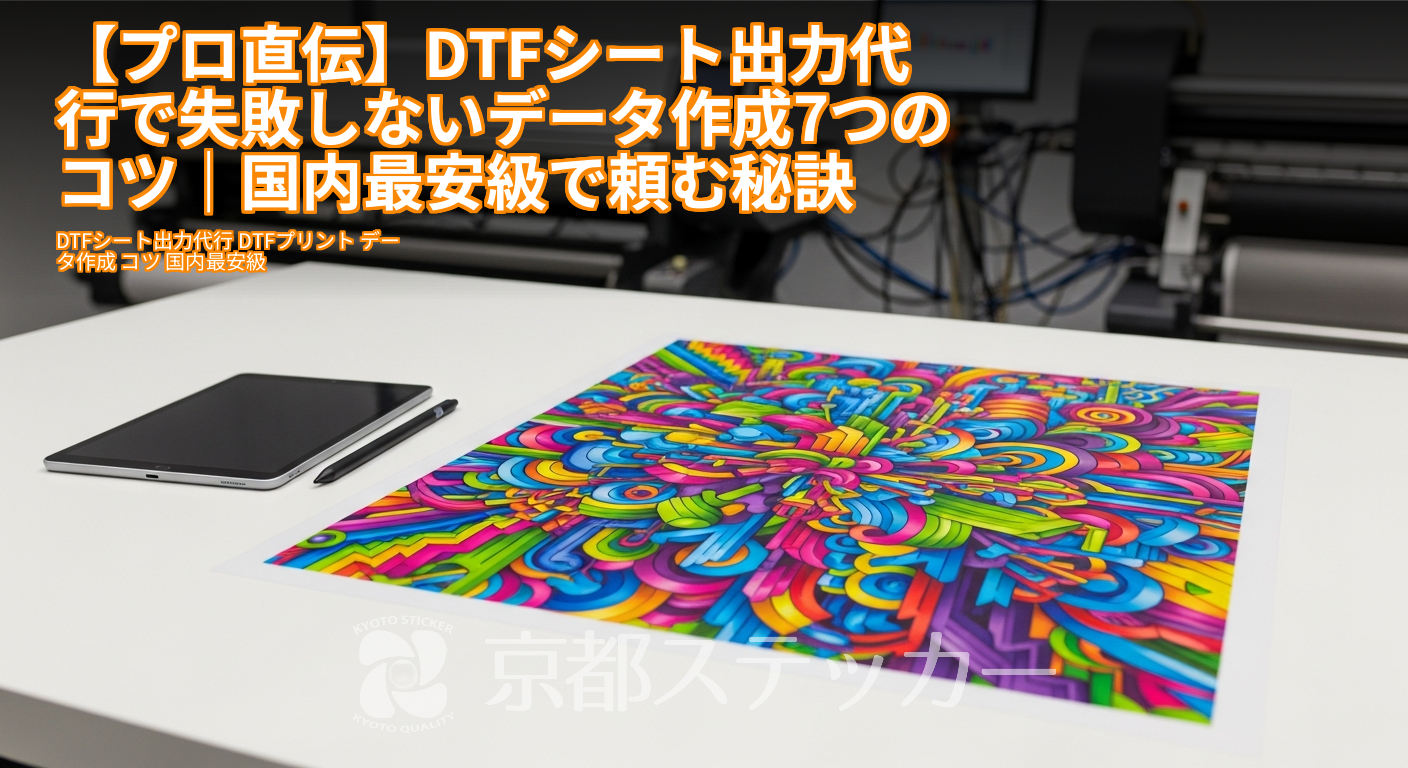 【プロ直伝】DTFシート出力代行で失敗しないデータ作成7つのコツ|国内最安級で頼む秘訣