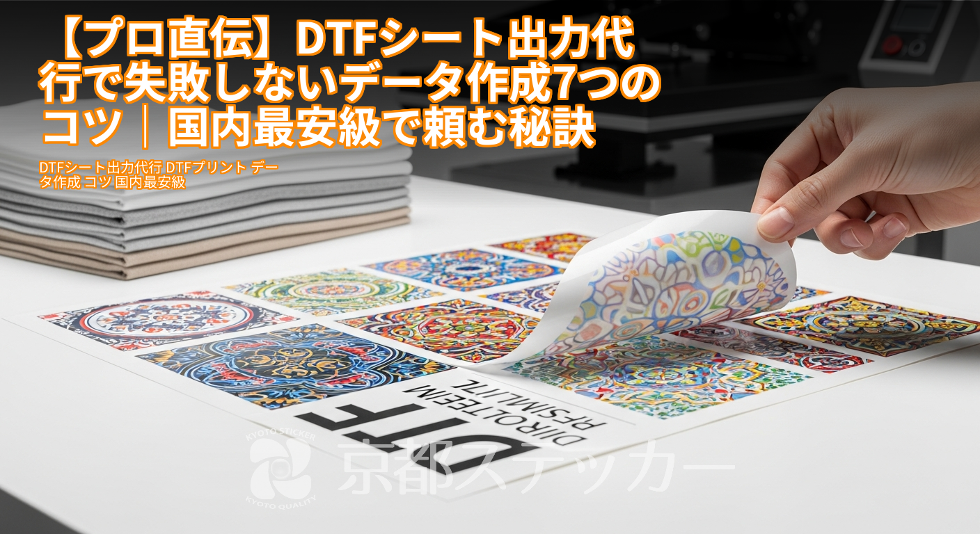 【プロ直伝】DTFシート出力代行で失敗しないデータ作成7つのコツ｜国内最安級で頼む秘訣
