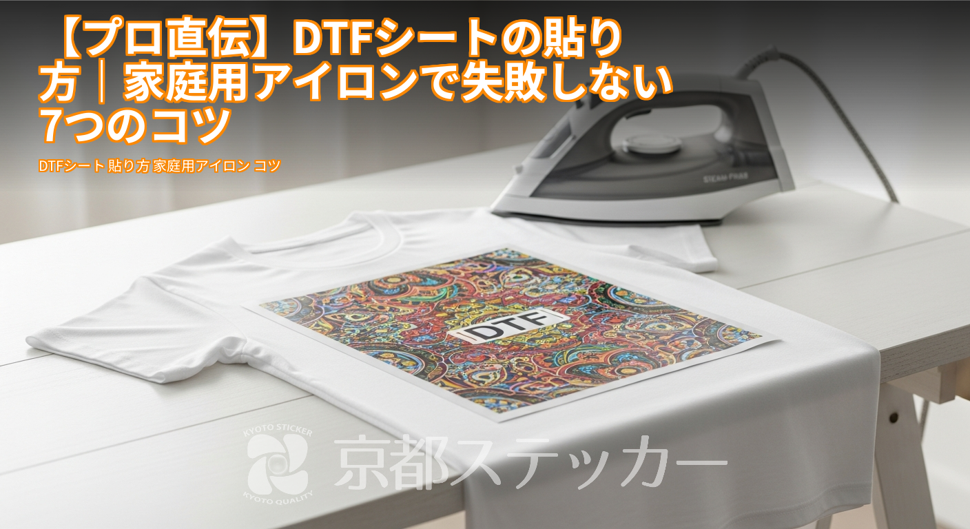 【プロ直伝】DTFシートの貼り方|家庭用アイロンで失敗しない7つのコツ