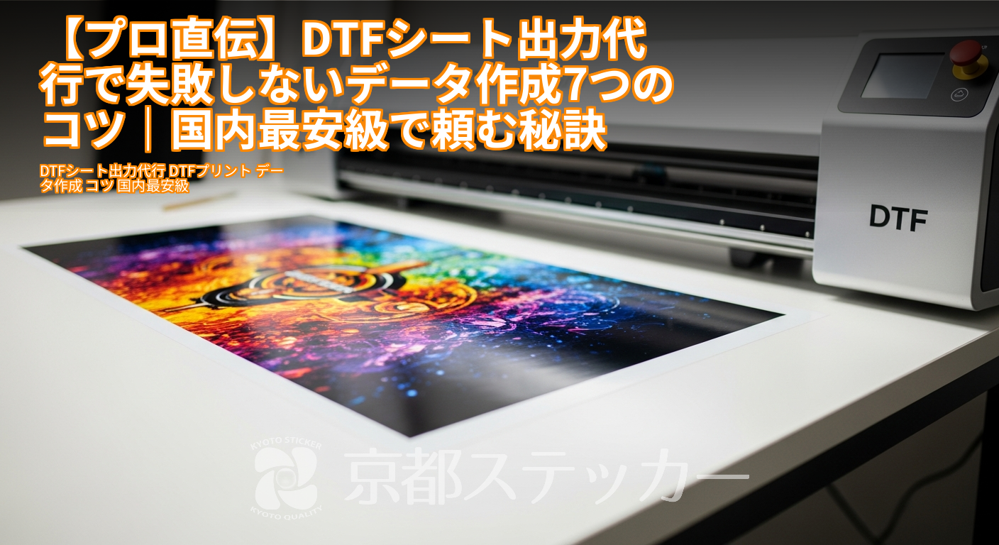 【プロ直伝】DTFシート出力代行で失敗しないデータ作成7つのコツ|国内最安級で頼む秘訣
