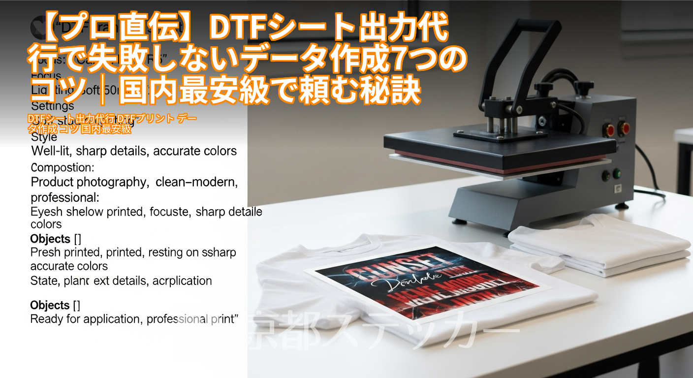 【プロ直伝】DTFシート出力代行で失敗しないデータ作成7つのコツ｜国内最安級で頼む秘訣