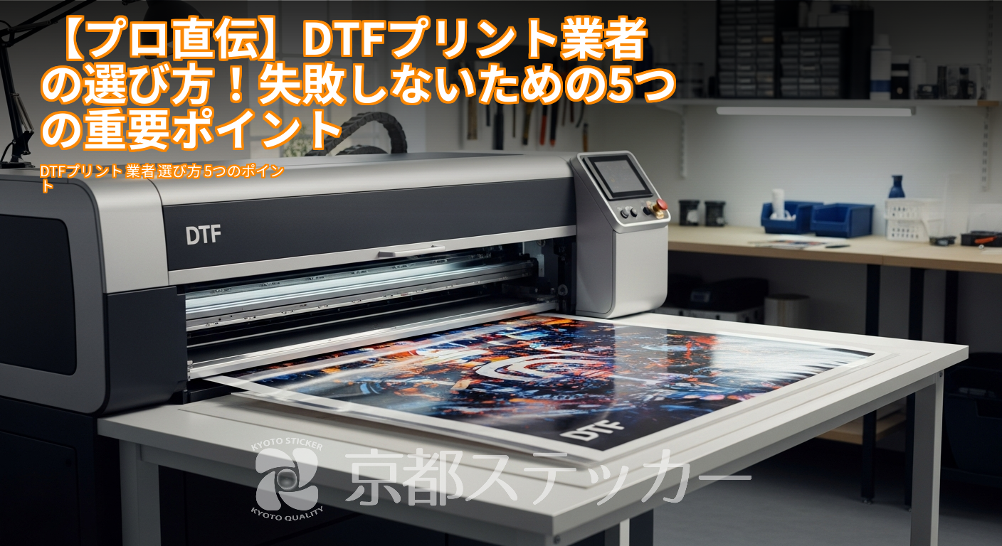 【プロ直伝】DTFプリント業者の選び方!失敗しないための5つの重要ポイント