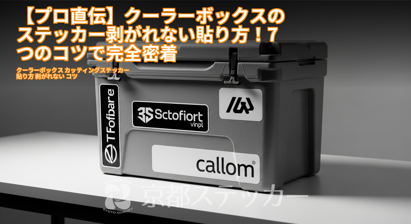 【プロ直伝】クーラーボックスのステッカー剥がれない貼り方！7つのコツで完全密着
