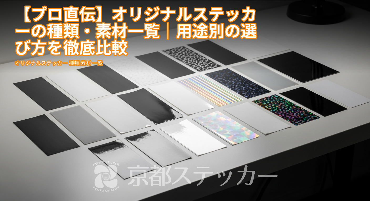 【プロ直伝】オリジナルステッカーの種類・素材一覧｜用途別の選び方を徹底比較