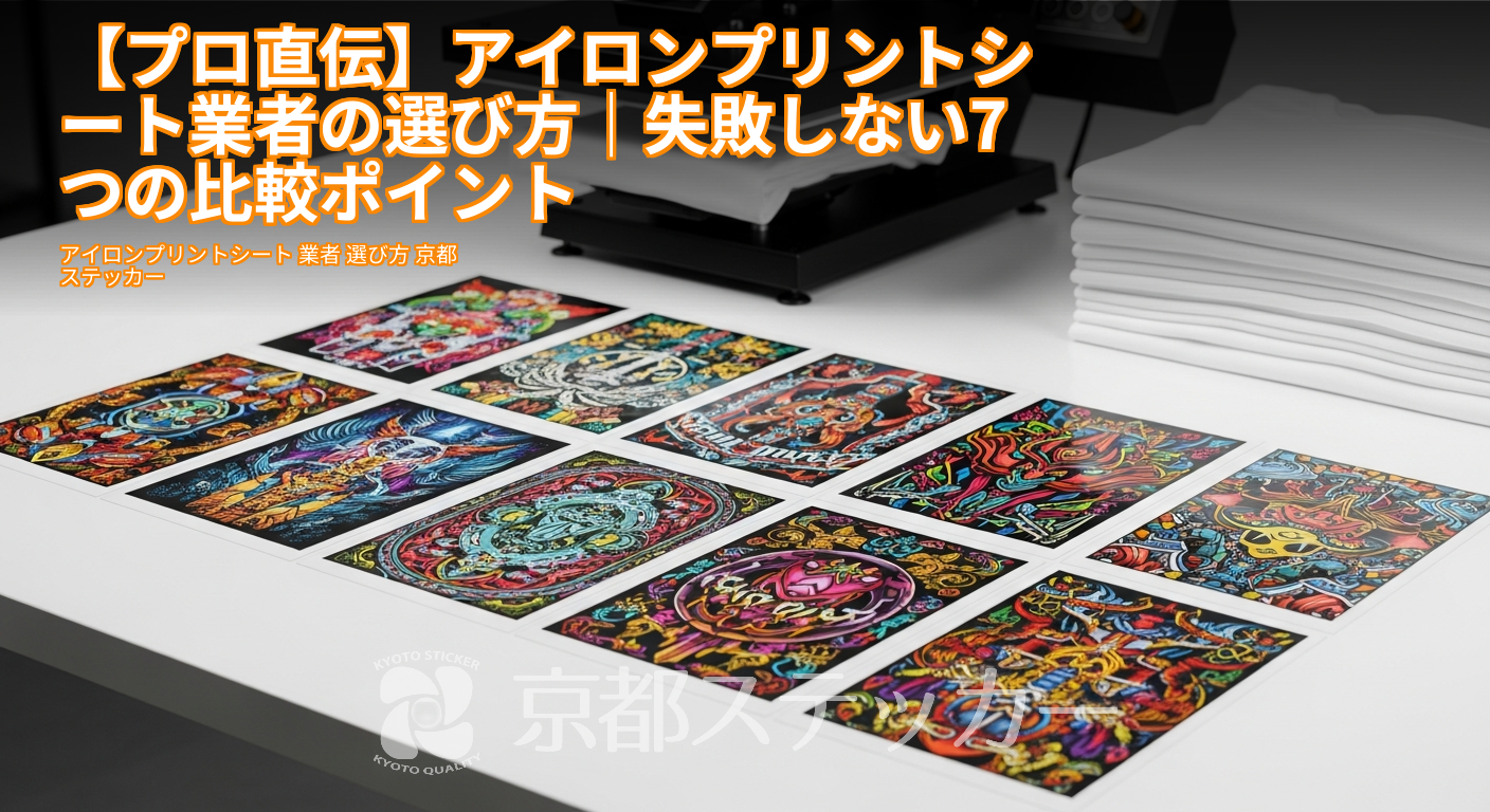 【プロ直伝】アイロンプリントシート業者の選び方｜失敗しない7つの比較ポイント