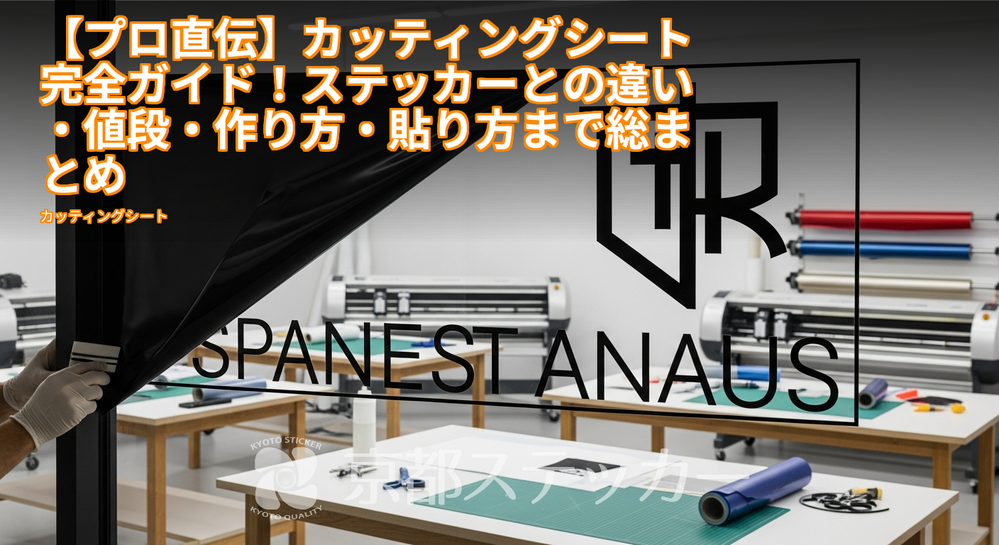 【プロ直伝】カッティングシート完全ガイド!ステッカーとの違い・値段・作り方・貼り方まで総まとめ