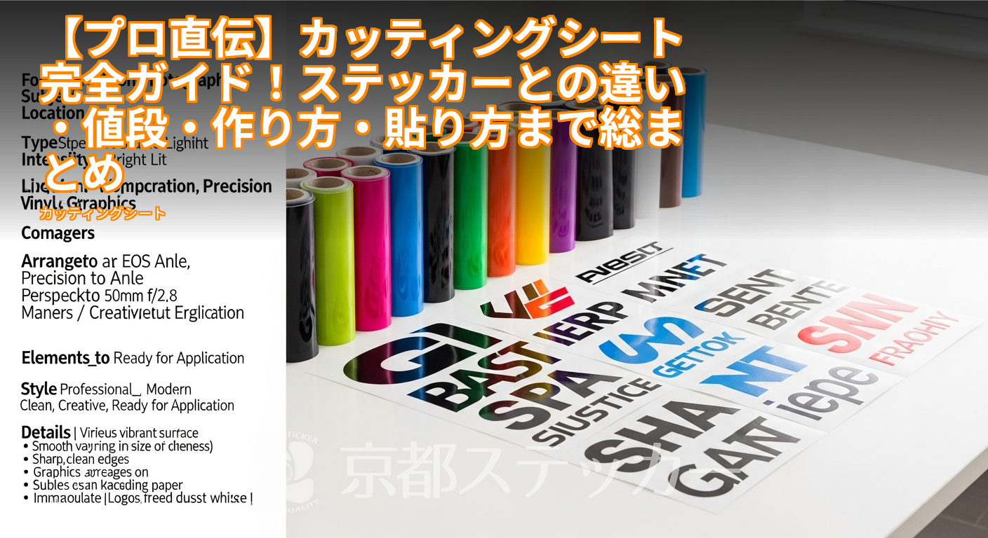 【プロ直伝】カッティングシート完全ガイド！ステッカーとの違い・値段・作り方・貼り方まで総まとめ
