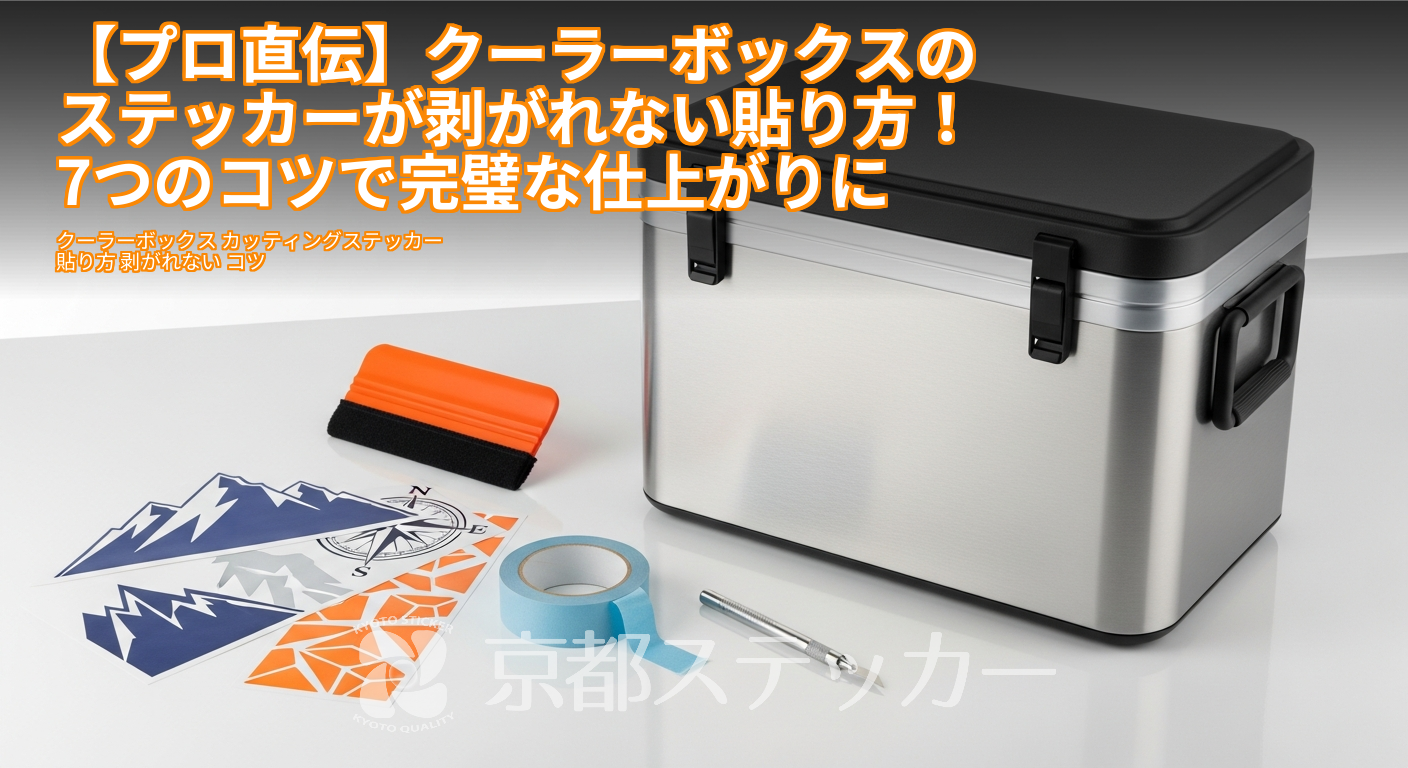 【プロ直伝】クーラーボックスのステッカーが剥がれない貼り方!7つのコツで完璧な仕上がりに
